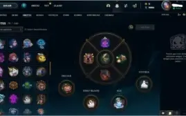 Conta unranked, Campeões: 134, Skins: 77, LVL: 102.