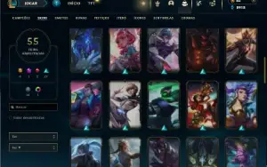 Unranked com 150 Champs e 55 Skins ( JG / TOP / MID )