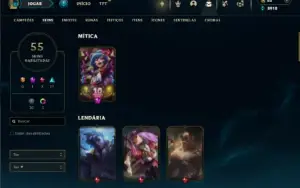 Unranked com 150 Champs e 55 Skins ( JG / TOP / MID )