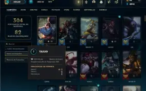 Unranked com 150 Champs e 55 Skins ( JG / TOP / MID )