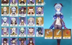 AR 56 HUTAO+HOMA/GANYU+AMOS/MONA/VENTI/ ZHONGLI/KLEE/JEAN