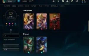 Conta Unranked com 80 Champs e 37 Skins + Kayle Juiza (rara)