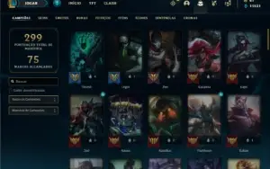Conta Unranked com 71 Champs e 48 Skins