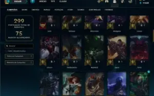 Conta Unranked com 71 Champs e 48 Skins