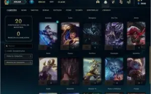 Conta Diamante 3 com 61% de winrate, 25 champs 1 skin