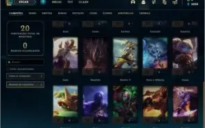 Conta Diamante 3 com 61% de winrate, 25 champs 1 skin