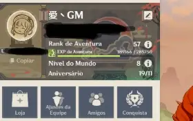Conta genshin AR 57