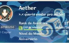 Conta Genshim Impact AR 57