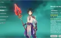 Xião, Zhongli, Venti + três 5* Bacula de Homa e Lança do PB