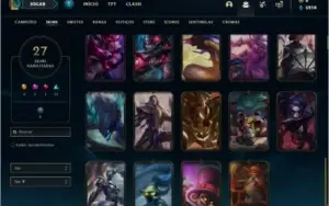 Conta platina 4 com 27 skins e 69 champs