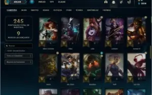 Conta platina 4 com 27 skins e 69 champs