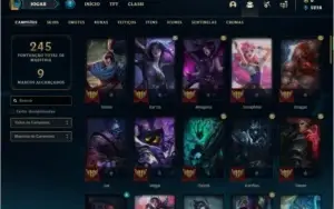 Conta platina 4 com 27 skins e 69 champs