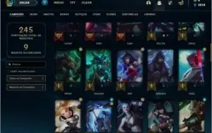 Conta platina 4 com 27 skins e 69 champs
