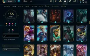 Platina 3 com 150 Champs e 155 Skins ( MAIN ADC ) Nivel 560