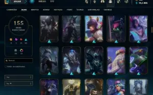 Platina 3 com 150 Champs e 155 Skins ( MAIN ADC ) Nivel 560
