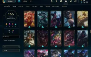 Platina 3 com 150 Champs e 155 Skins ( MAIN ADC ) Nivel 560