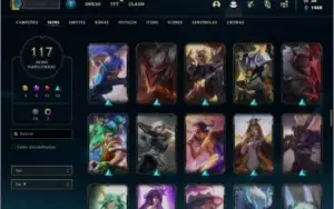 Conta bronze 1 com 80 Champs e 117 Skins