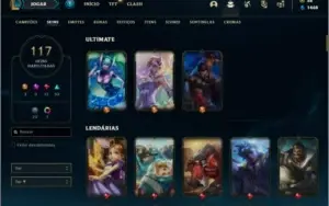 Conta bronze 1 com 80 Champs e 117 Skins