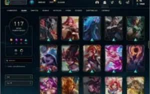 Conta bronze 1 com 80 Champs e 117 Skins