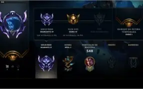 CONTA DIAMANTE 4 LOL / 138 SKINS