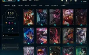 CONTA DIAMANTE 4 LOL / 138 SKINS