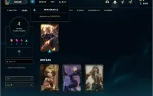 Conta ouro 4 baratinha com 4 skins e 25 champs