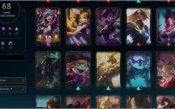 Conta LOL ouro 4 flex/soloq level 293, 68 skins 2 ultimates