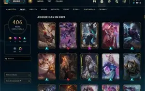 Conta de lol com 406 skins