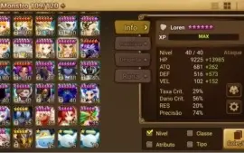 Conta Summoners War C3 Global PVE 100%