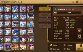 Conta Summoners War C3 Global PVE 100%