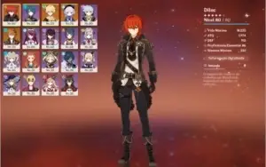 Conta Genshin Impact AR 45 Diluc + Childe + Qiqi