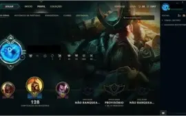Conta platina C/ borda 80 champs 20 skins 10 rune pages