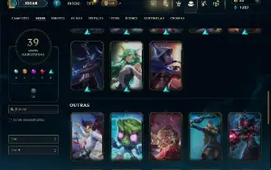 Unranked com 70 Champs e 39 Skins