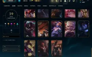 Unranked com 70 Champs e 39 Skins
