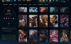 Unranked com 70 Champs e 39 Skins