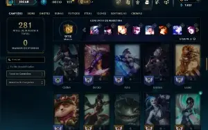 Unranked com 70 Champs e 39 Skins