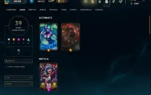 Unranked com 70 Champs e 39 Skins
