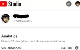 Canal no YouTube, 3.500 inscritos