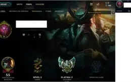 Conta de lol/ platina 5/ lvl 35