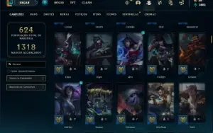 Conta Unranked com TODOS os champs e 160 Skins + 900k yasuo