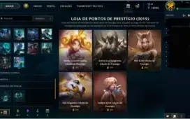 Conta Diamante IV (FLEX), Platina III (SOLOQ/TFT) e 260 skin