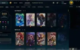 Conta Diamante IV (FLEX), Platina III (SOLOQ/TFT) e 260 skin