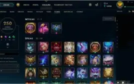 Conta Diamante IV (FLEX), Platina III (SOLOQ/TFT) e 260 skin