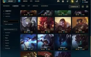 Conta ouro 4 com 68 skins e 128 champs