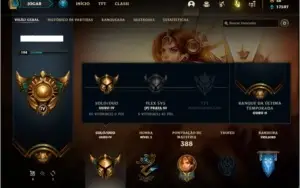 Conta ouro 4 com 68 skins e 128 champs