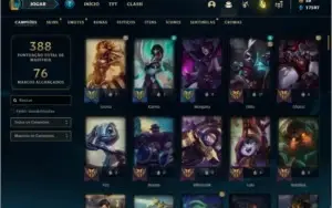 Conta ouro 4 com 68 skins e 128 champs