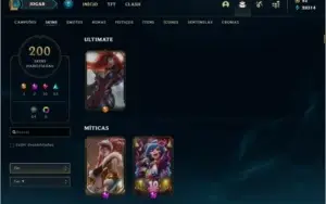Conta ouro 3 com 200 skins e TODOS os champs