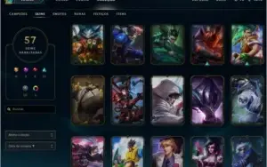 Conta LoL lv 37, unranked, Quase todos champs desbloqueados