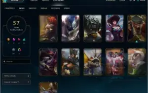 Conta LoL lv 37, unranked, Quase todos champs desbloqueados