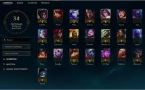 Conta Unranked 22 Campeões 6 Skins!